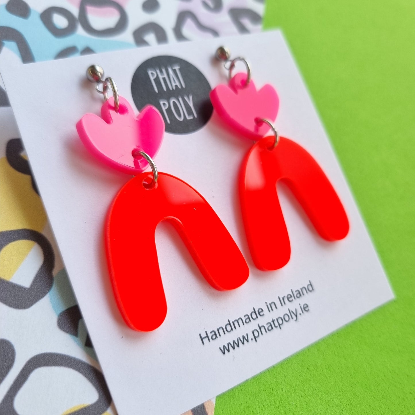 Whitney - Pink & Neon Orange
