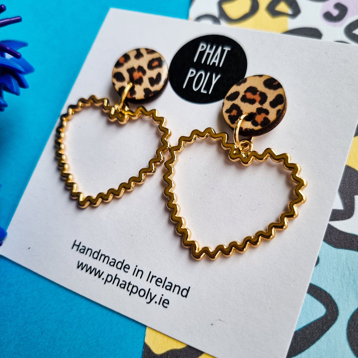 Fuzzy Hearts - Leopard Print