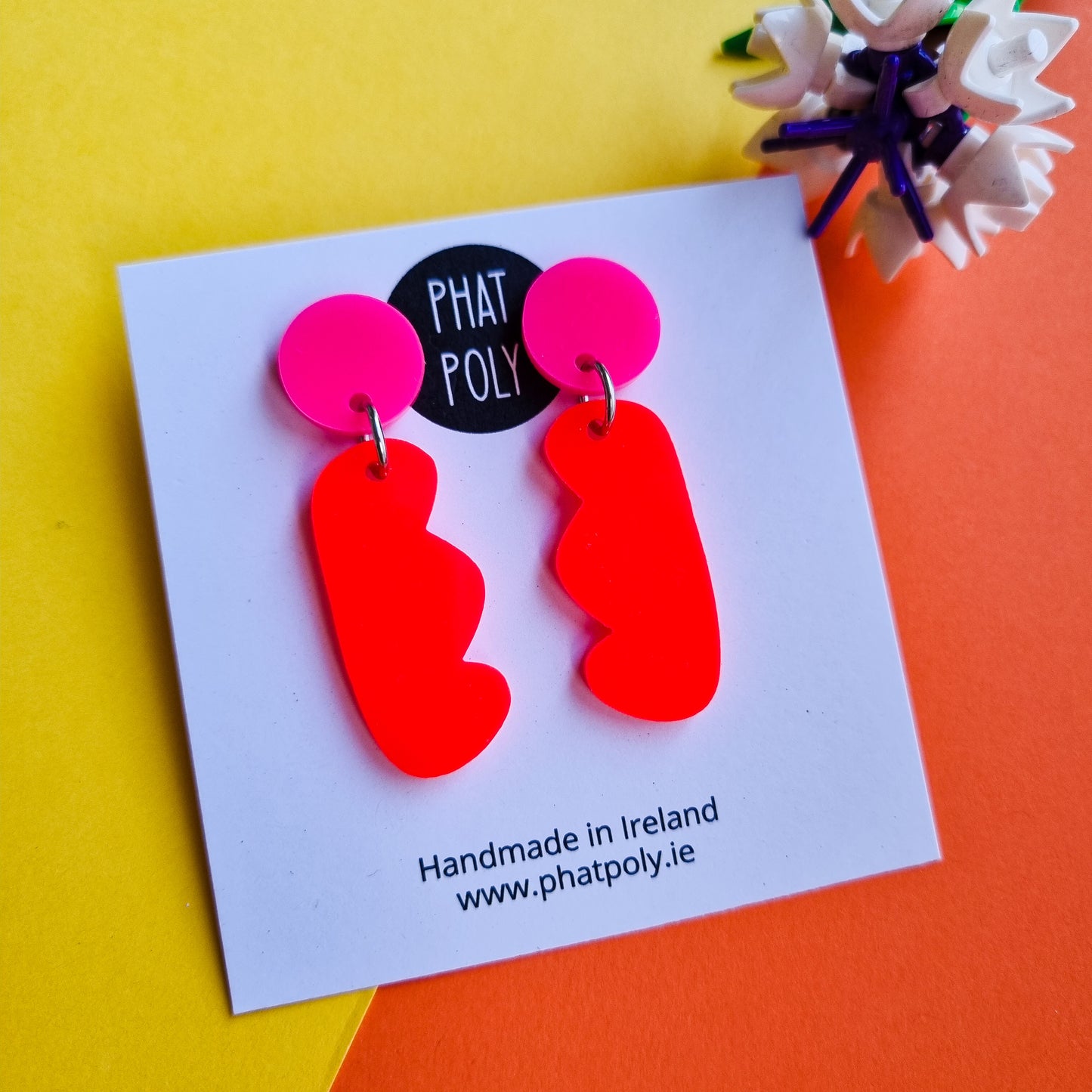 Squiggles - Pink & Neon Orange