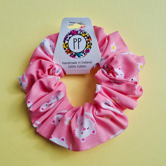 Scrunchie - Pink Cats
